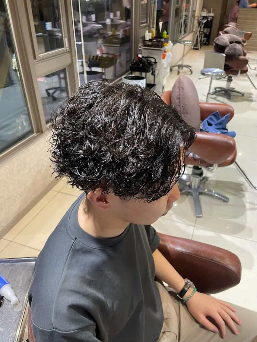 ショート パーマ メンズ カット パーマ 🔷メンズ推し🔷 遠藤暖大のヘアスタイル