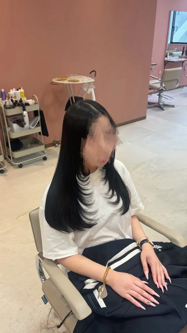 ロング カラー カット ヘアカラー 聖菜/ hina /レイヤー/艶カラーのヘアスタイル