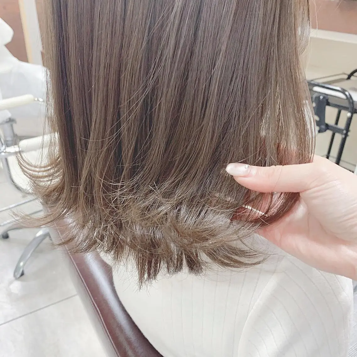 ミディアム ヘアカラー レイヤー/艶髪カラー 森本くるみのヘアスタイル