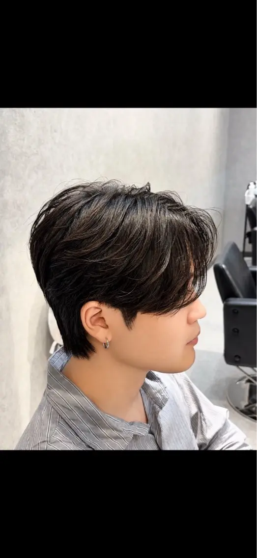 メンズ カット パーマ 黒田 琉偉のヘアスタイル