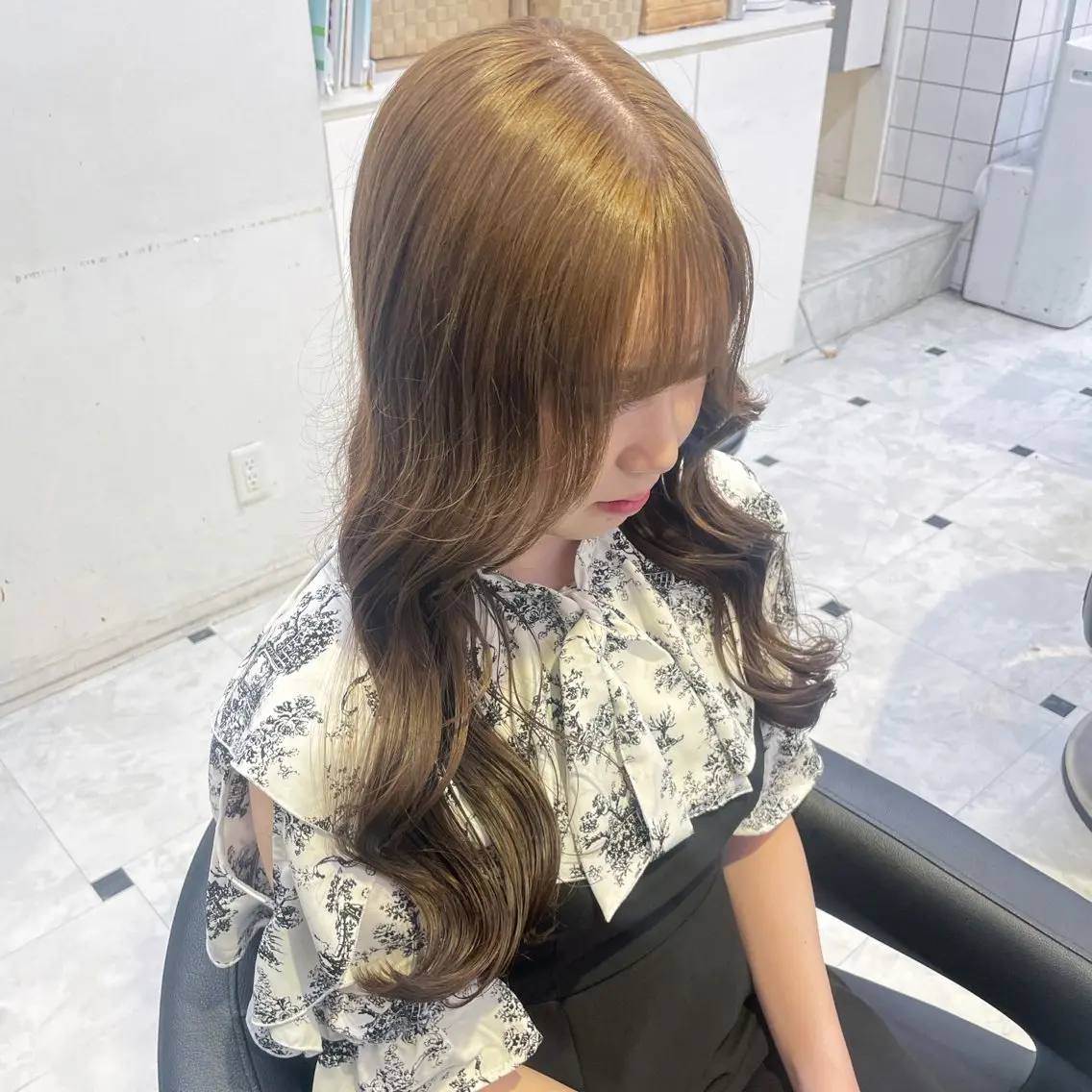 ロング カラー ヘアカラー トリートメント 【美髪矯正/絹髪】 🎀hinano🎀のヘアスタイル