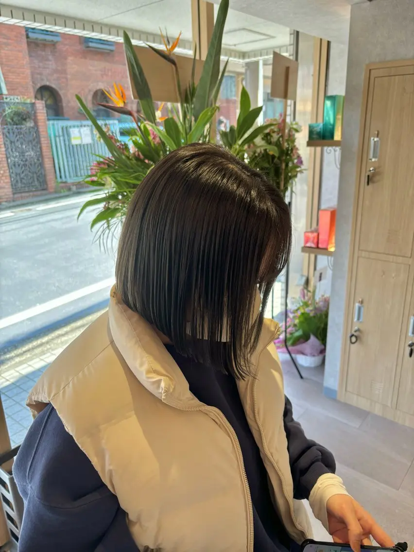 ショート ボブ カット ヘアカラー トリートメント little 小濱彰太のヘアスタイル