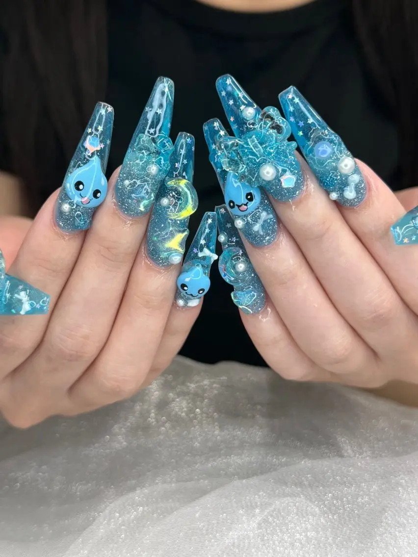ネイル フットネイル 氷ネイル・うるうるネイル マットネイル ニュアンスネイル リボン ハンドネイル Akina Nailのネイルデザイン