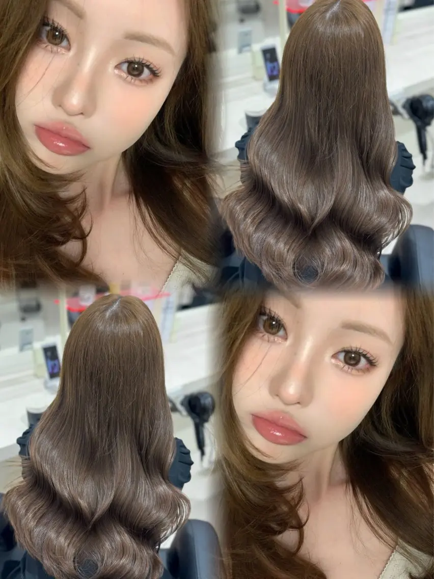 ロング カラー カット ヘアカラー 🤍韓国大人っぽ ベージュMAI🤍のヘアスタイル