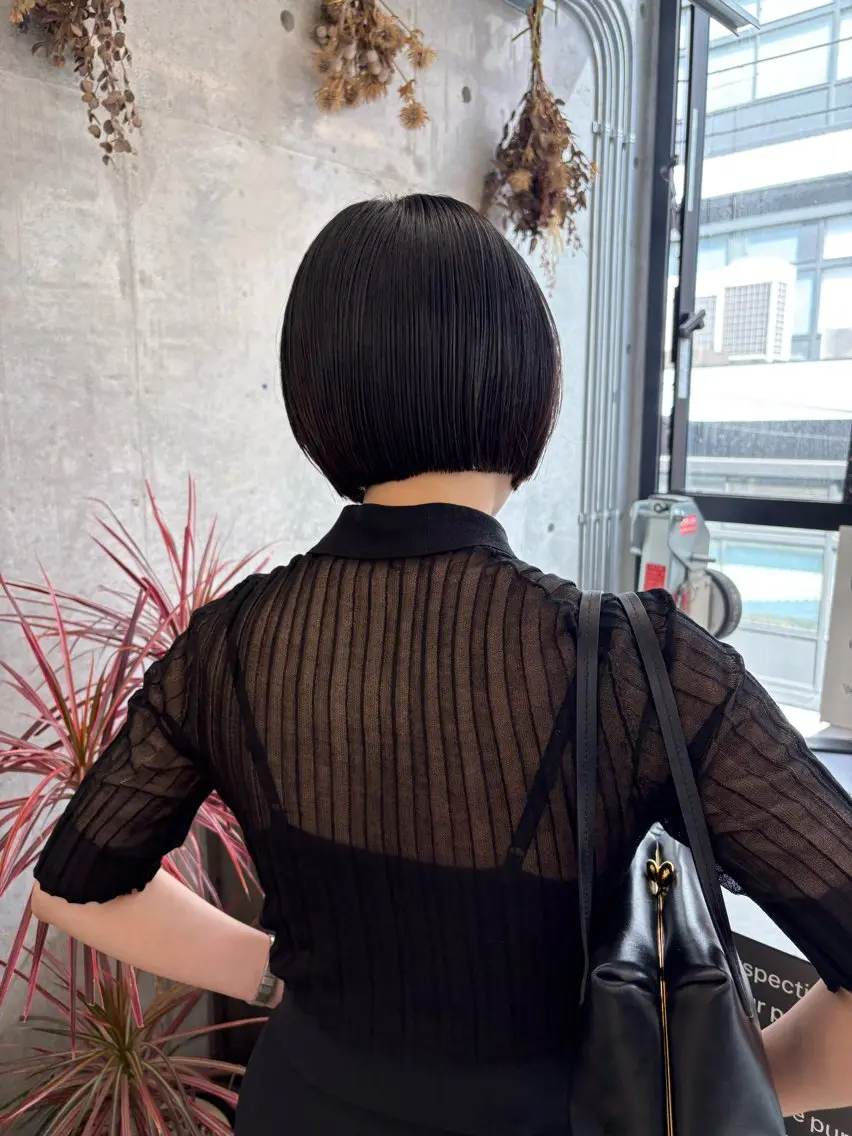 ショート カラー ボブ カット ヘアカラー トリートメント 似合わせカット レイヤー/ボブのヘアスタイル