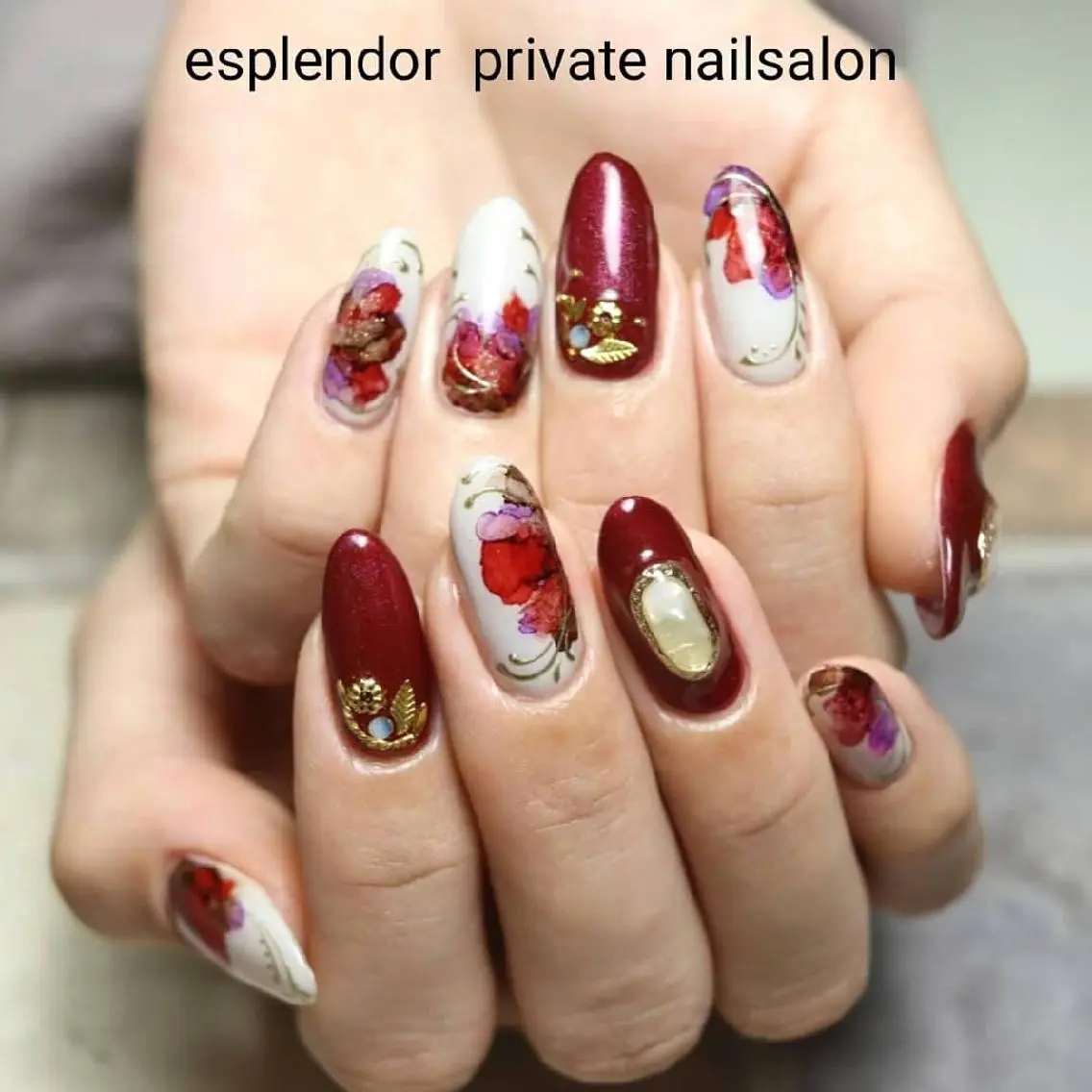 ネイル アートネイル 成人式 ニュアンスネイル ハンドネイル ハンドケア esplendor  小野寺のネイルデザイン