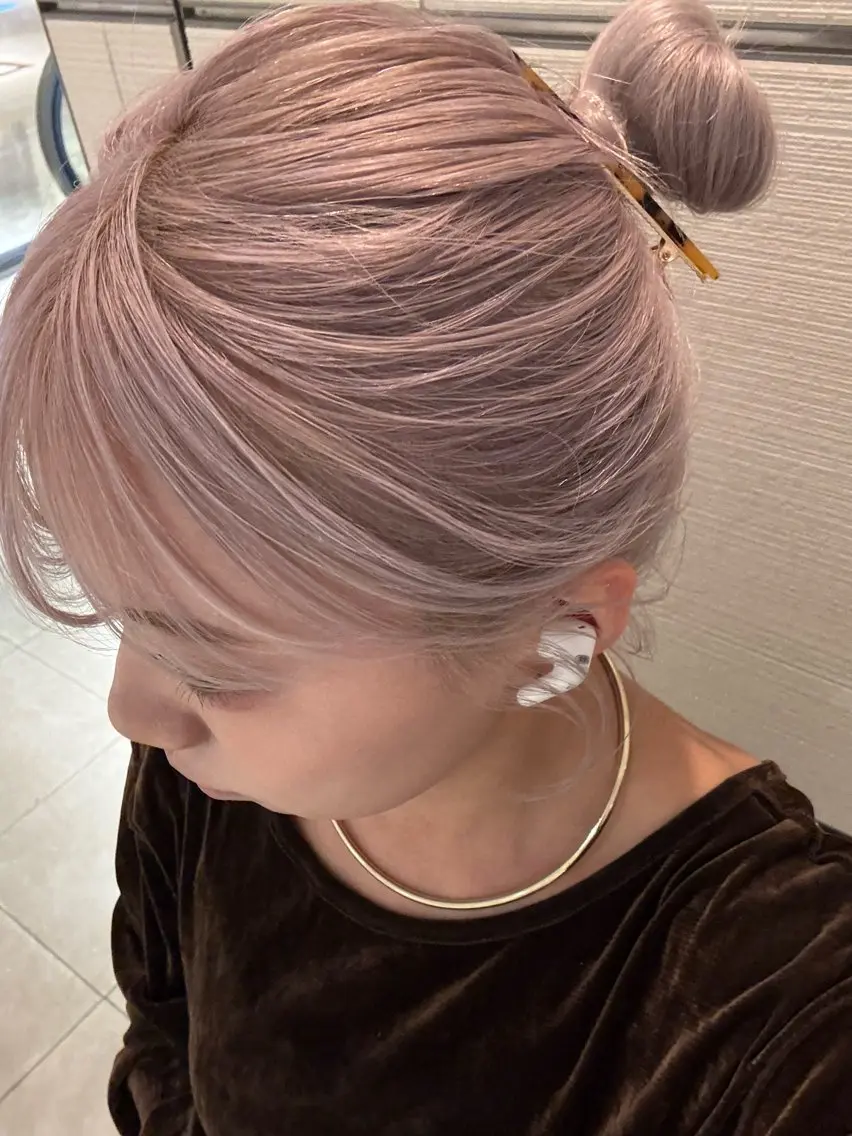 ロング カラー ブリーチ 透明感カラー ヘアカラー 透明感カラー／ オシャレヘア／まりなのヘアスタイル