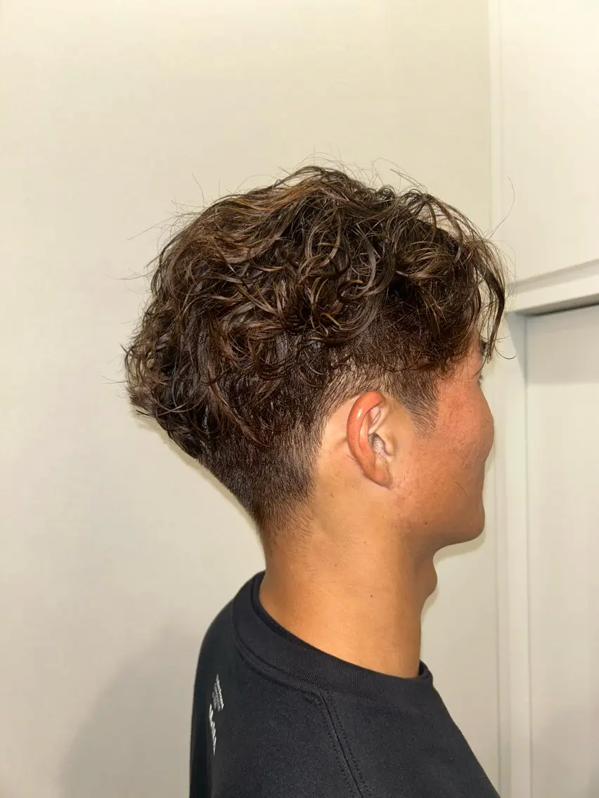 カラー パーマ メンズ 無料カットカラー/ モデル募集💈市川春のヘアスタイル