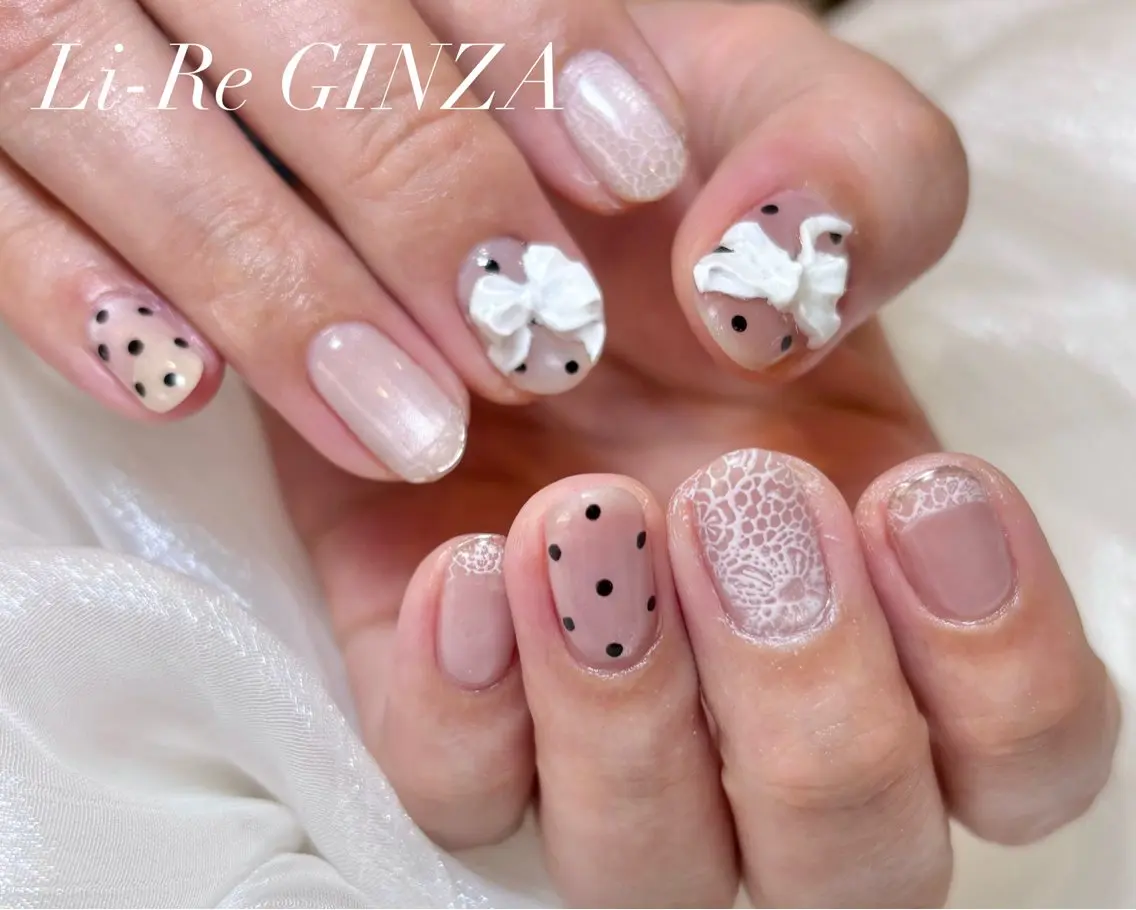 ミディアム ハンドネイル Li-Re GINZAのネイルデザイン