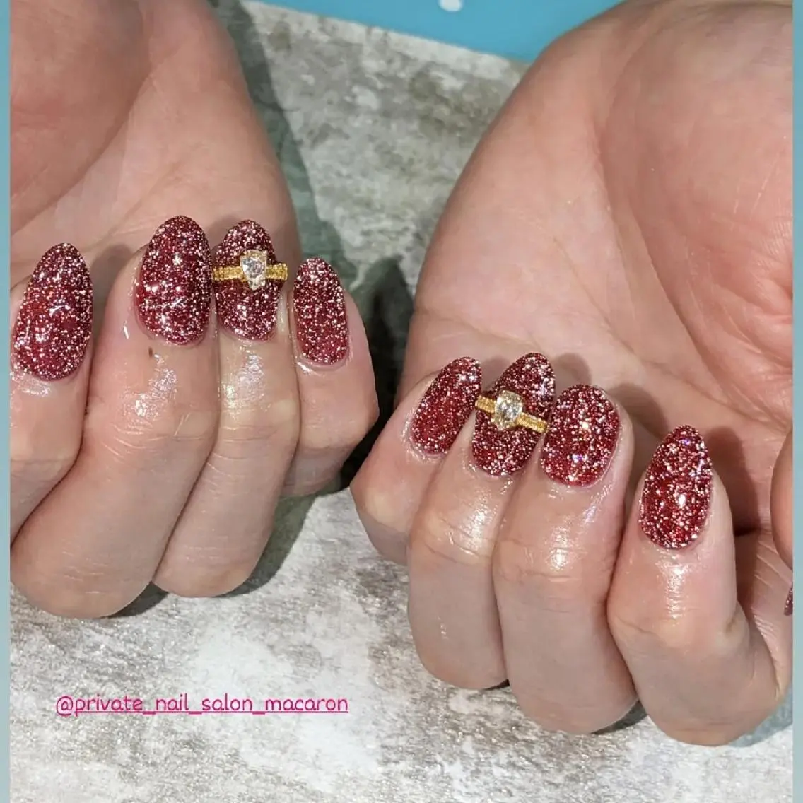 ネイル フラッシュネイル キラキラネイル ハンドネイル nail salon macaron のネイルデザイン