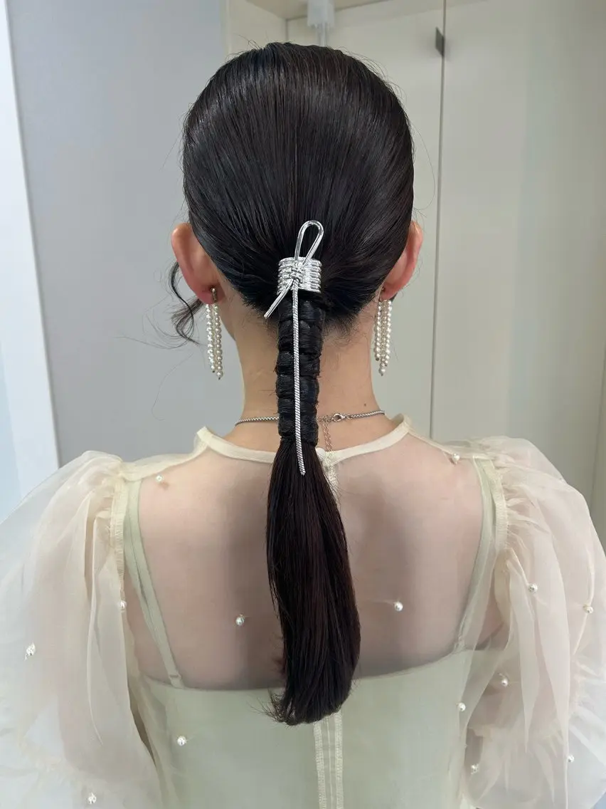 ロング ヘアアレンジ ヘアセット Gisel みらののヘアスタイル