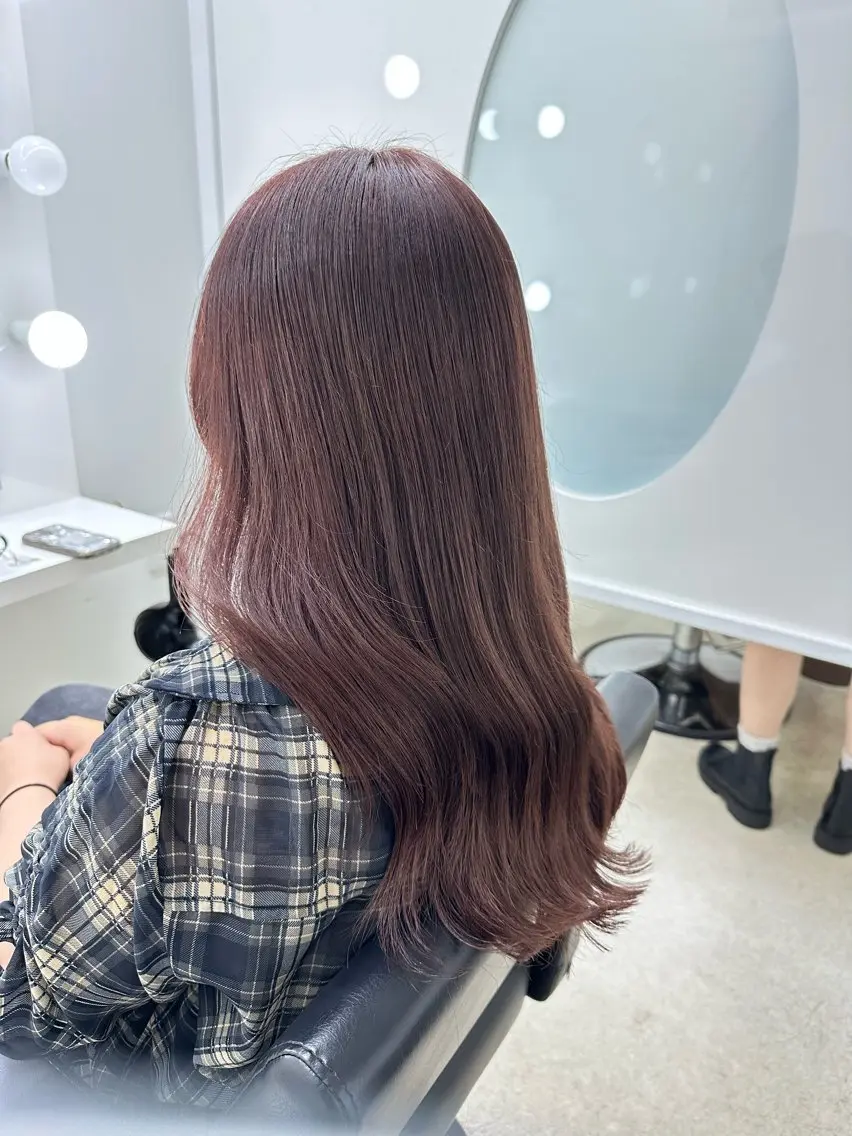 ミディアム カラー ブラウンカラー 中河 ななのヘアスタイル