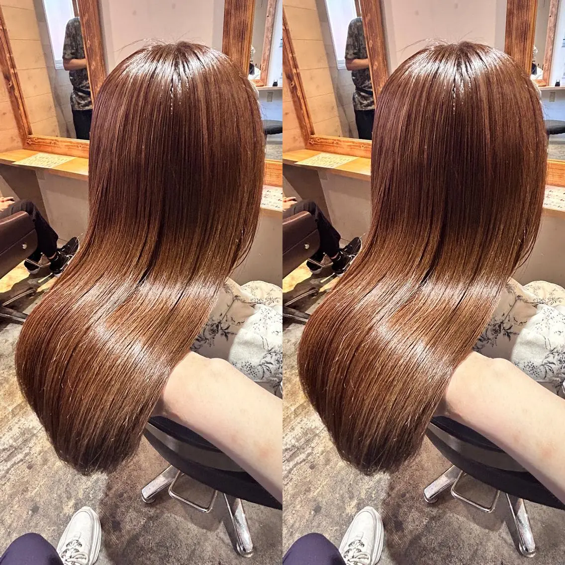 ロング カラー ブリーチ 透明感カラー グレージュ ブリーチなしカラー 髪質改善 ヘアカラー トリートメント 店長✨髪質改善✖️ 透明感カラー／純大のヘアスタイル