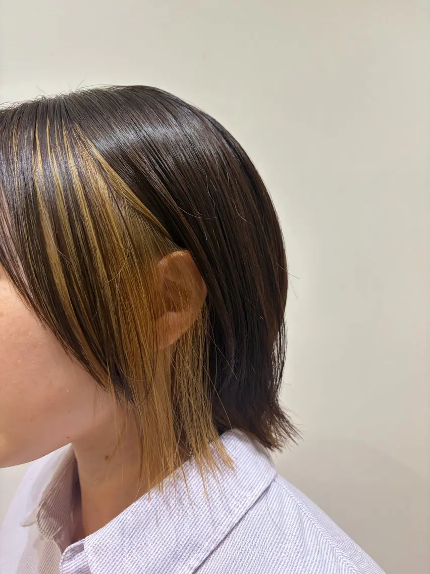 ショート ハイライト カット ヘアカラー トリートメント ♡オシャ髪♡AI ✂️newi町田のヘアスタイル