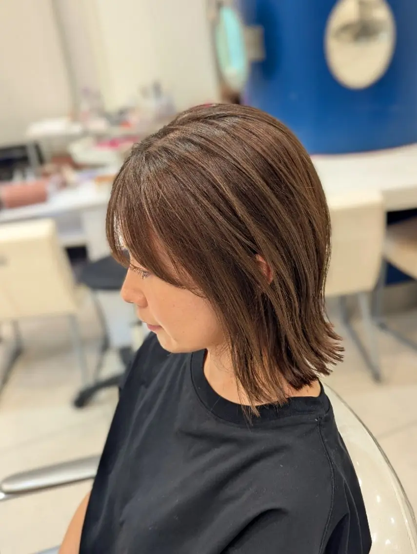 ミディアム カラー 髪質改善 カミムラのヘアスタイル