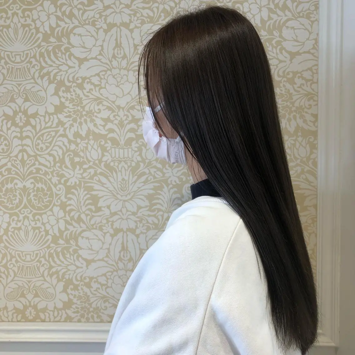 ロング カラー イルミナカラー オレンジ ヘアカラー トリートメント 🐠寒色系×パーマ 櫻井　麿偉🐏のヘアスタイル