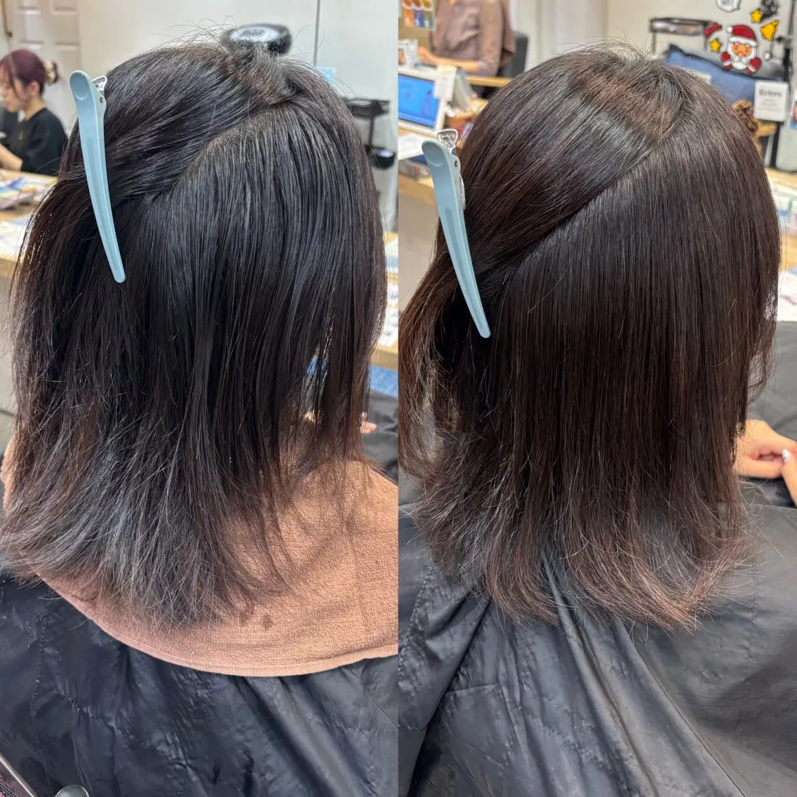 銀座：似合わせカラー オリーブ🫒アレンジのヘアスタイル