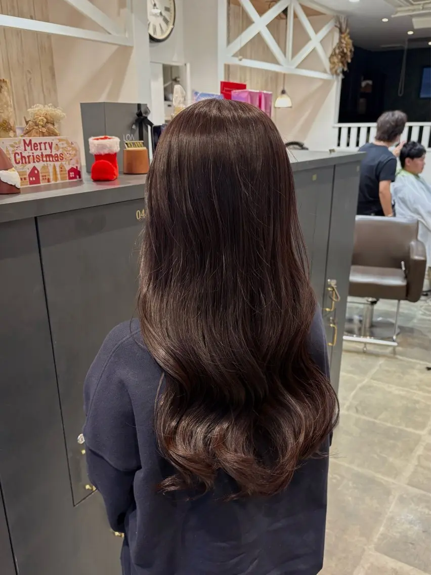 ロング カラー ブラウンカラー ココアブラウン 田村 亜衣華のヘアスタイル
