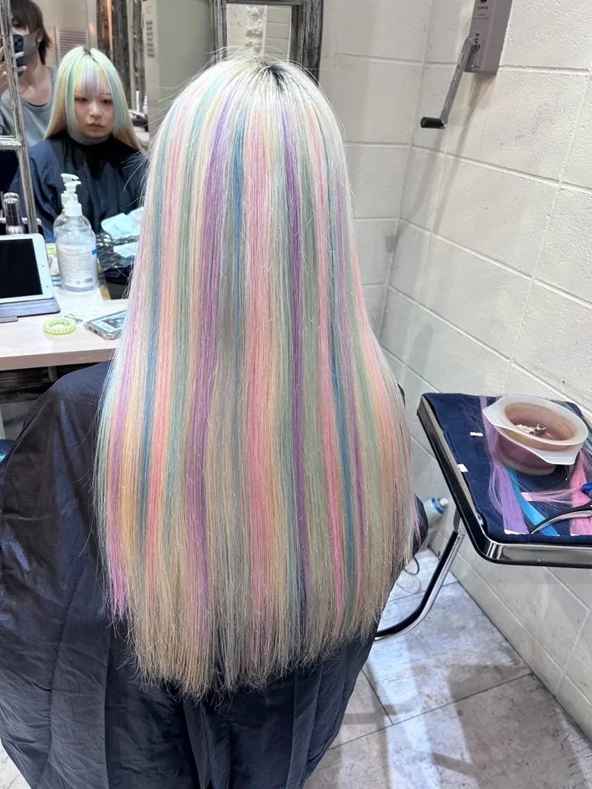 ロング カラー 6Dエクステ 鳥谷ミナトのヘアスタイル