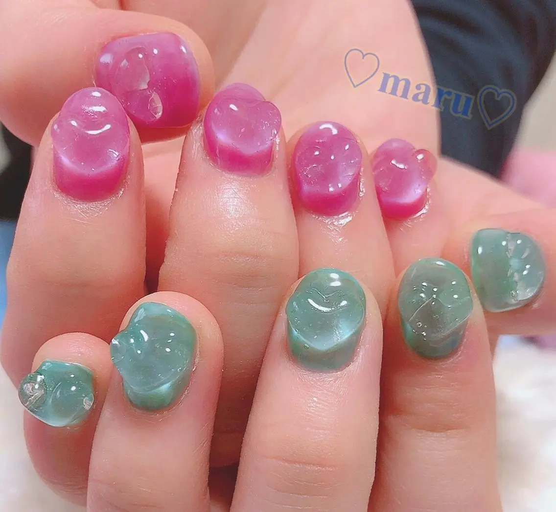 ネイル クリアネイル ハート ハンドネイル フットネイル まるみ ♡のその他イメージ