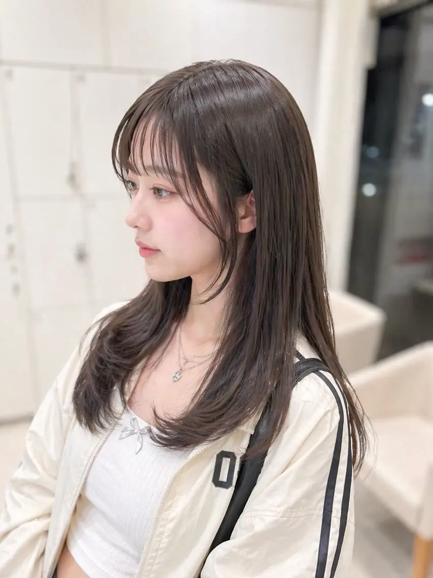 セミロング パーマ カット 縮毛矯正 トリートメント 金子 直樹のヘアスタイル