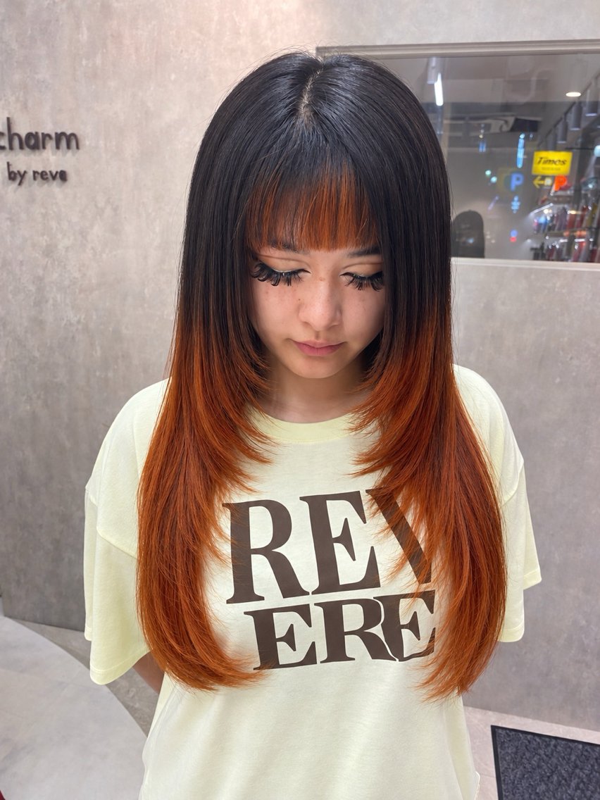 ロング レイヤーカット カット 竹井俊介/ブリーチ /海外レイヤーのヘアスタイル