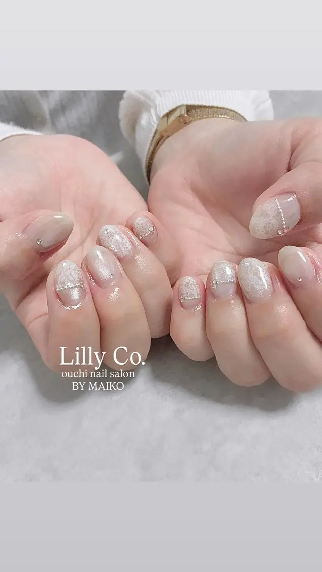 ネイル レース ハンドネイル ハンドケア Lilly Co.のネイルデザイン