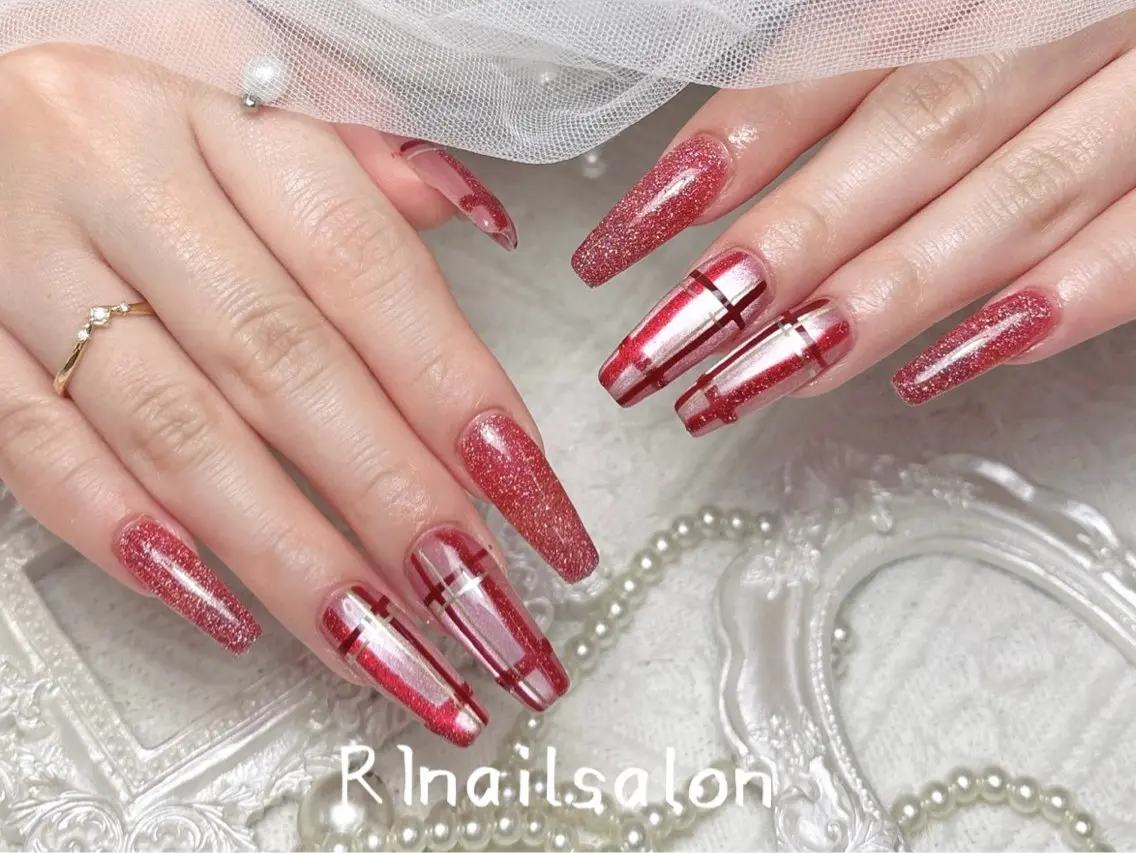 ネイル ジェルネイル 韓国ネイル マグネットネイル 持ち込み ワンカラーネイル ハンドネイル ハンドケア R1🎀Nail💕 池袋東口店のネイルデザイン