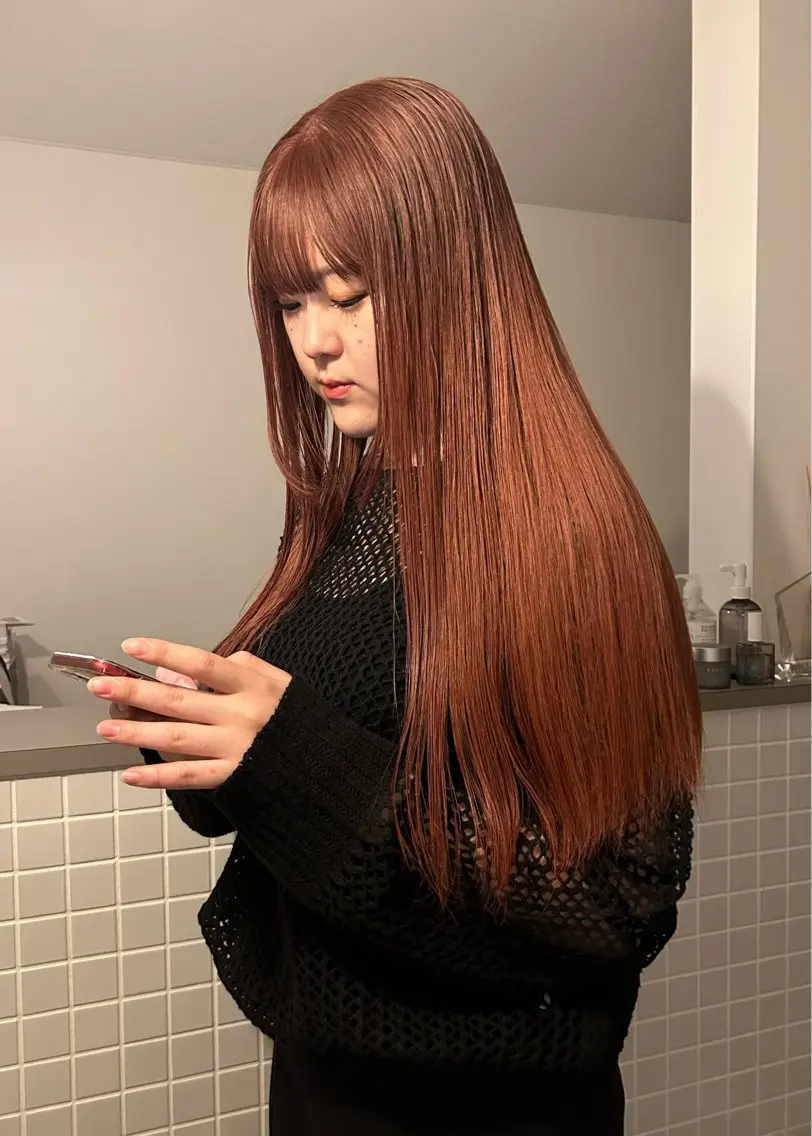 ロング カラー 竹市 彩乃のヘアスタイル