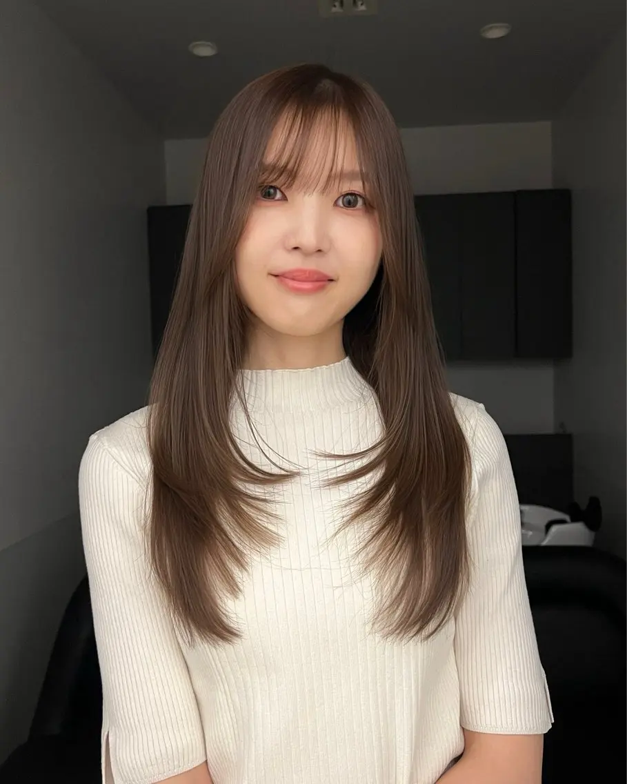 ロング ハッシュカット レイヤーカット ショートYUKIのヘアスタイル