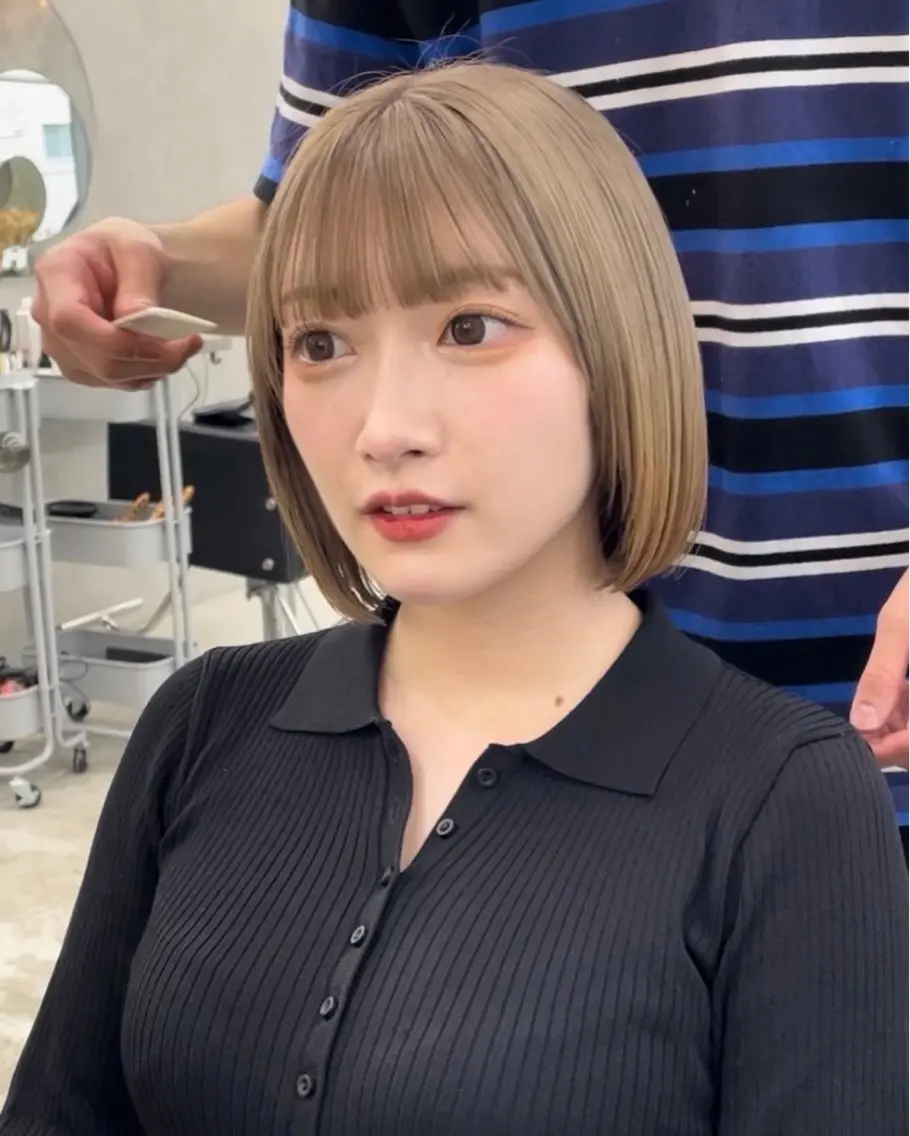 🌼初回限定価格 ¥20,000🌼 【カット+ダブルカラー(ブリーチ有り)+補修トリートメント】の写真