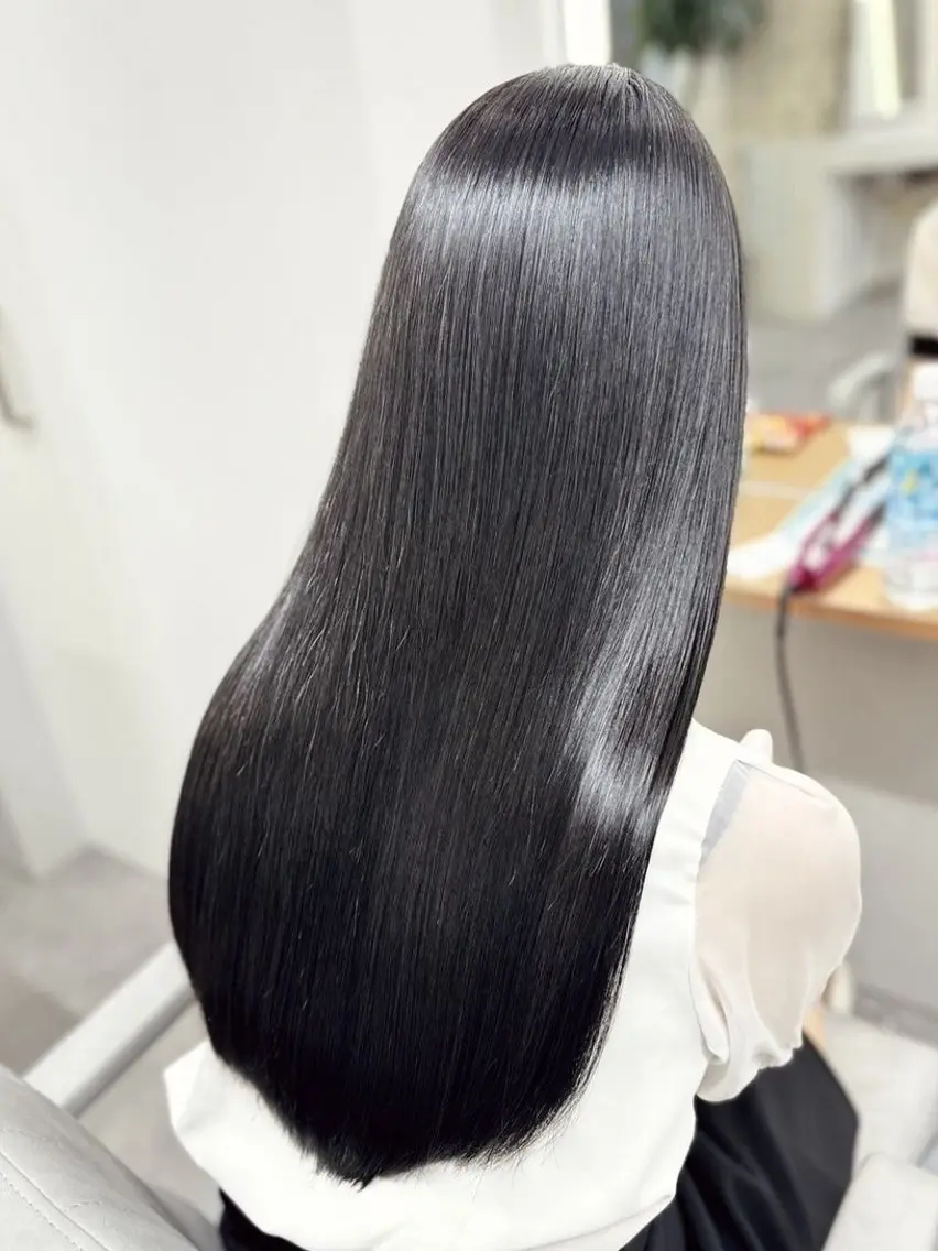 ロング 縮毛矯正 山口 姫愛のヘアスタイル