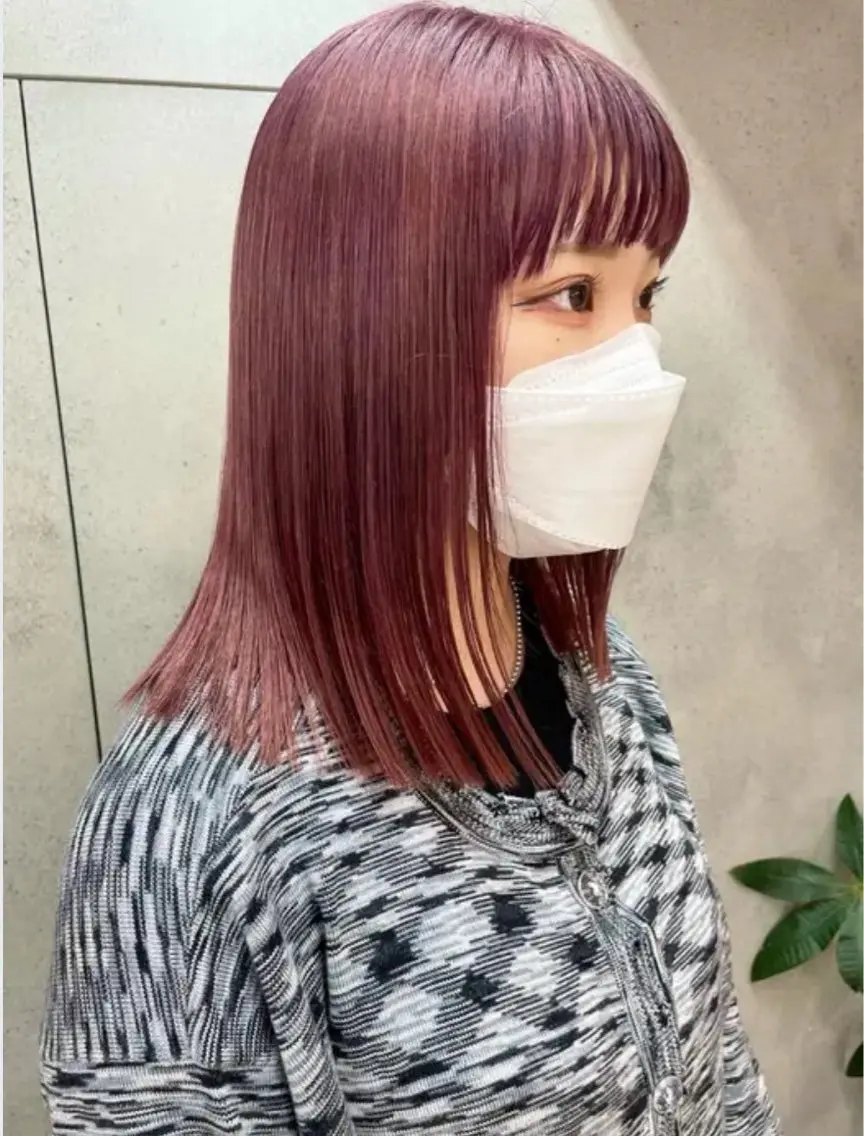 カラー RIN パーマ/暖色カラーのヘアスタイル