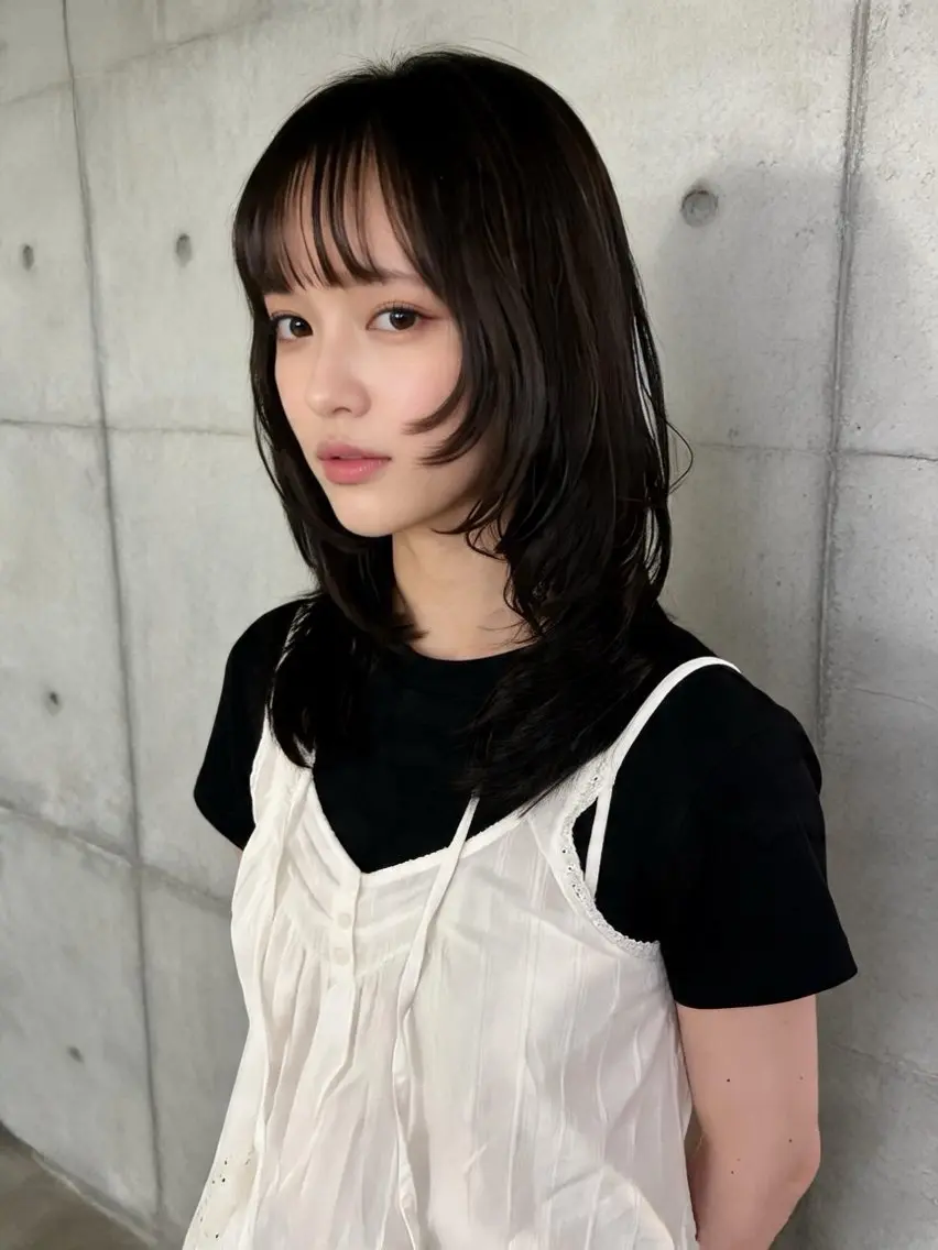 セミロング カラー ショートボブ セミロングパーマ アッシュ アッシュグレー バレイヤージュ カット ヘアカラー ウルフカット 811 大阪梅田 ウルフのヘアスタイル