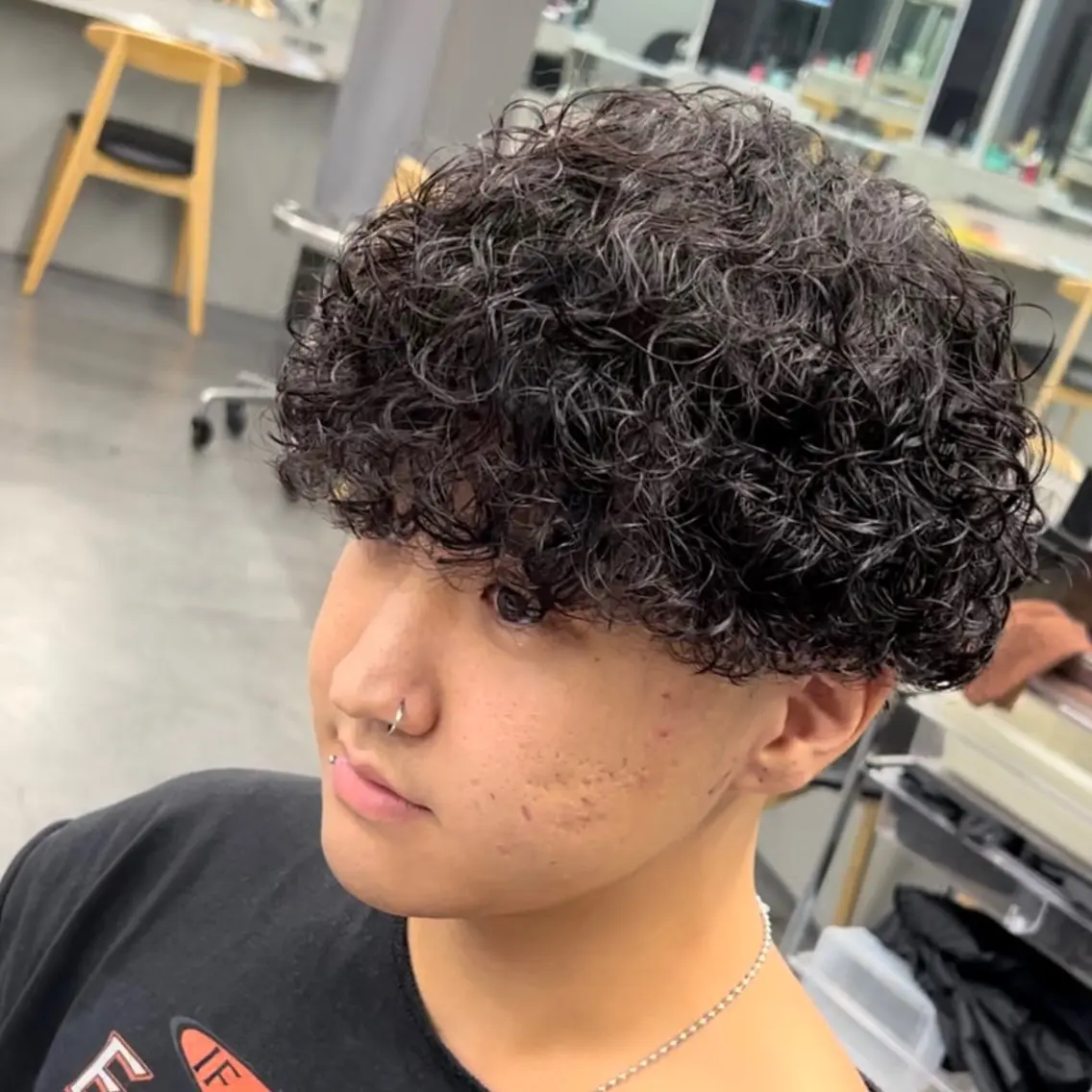 ショート パーマ メンズ メンズパーマ プードルパーマ プードルパーマ 松下 友希 【fifth】のヘアスタイル