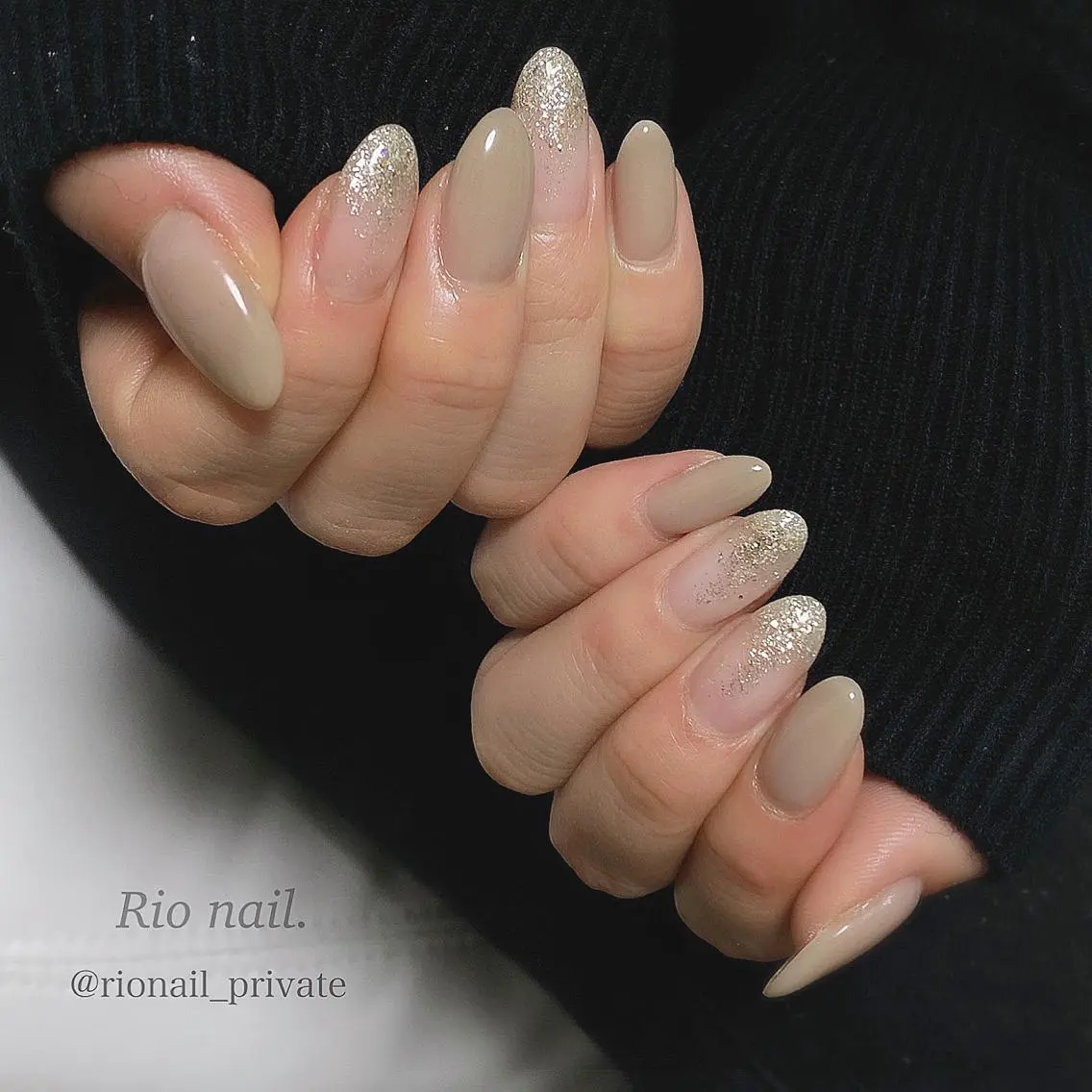 ネイル グラデーション ラメ(グリッター) nailsalon linneのネイルデザイン