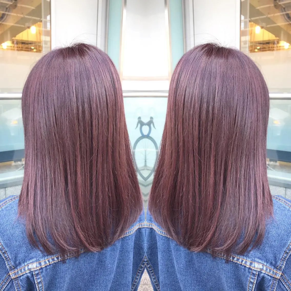セミロング カラー イルミナカラー ラベンダーカラー ラベンダーピンク ピンクカラー 青木 茂樹⭐️ 透明感カラーのヘアスタイル
