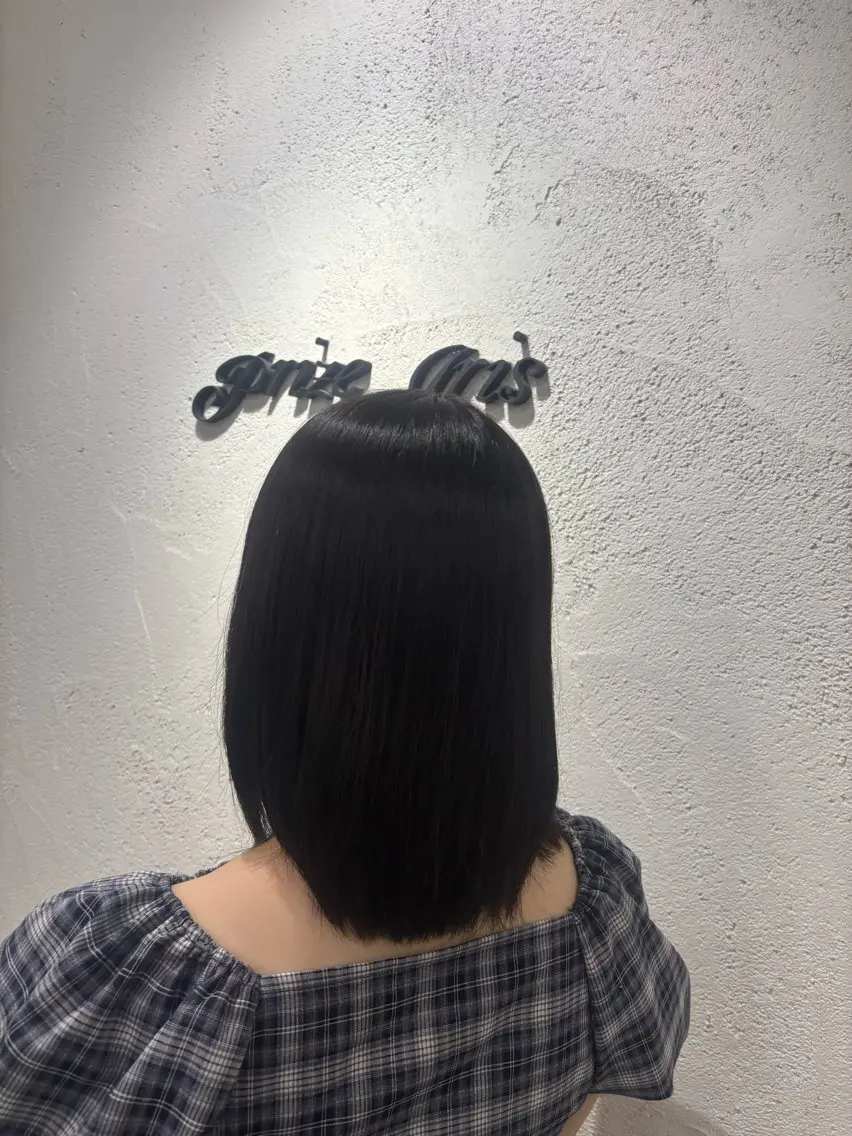 ミディアム 縮毛矯正 縮毛矯正 カラー・縮毛モデル/ Yuu🖤🎀のヘアスタイル