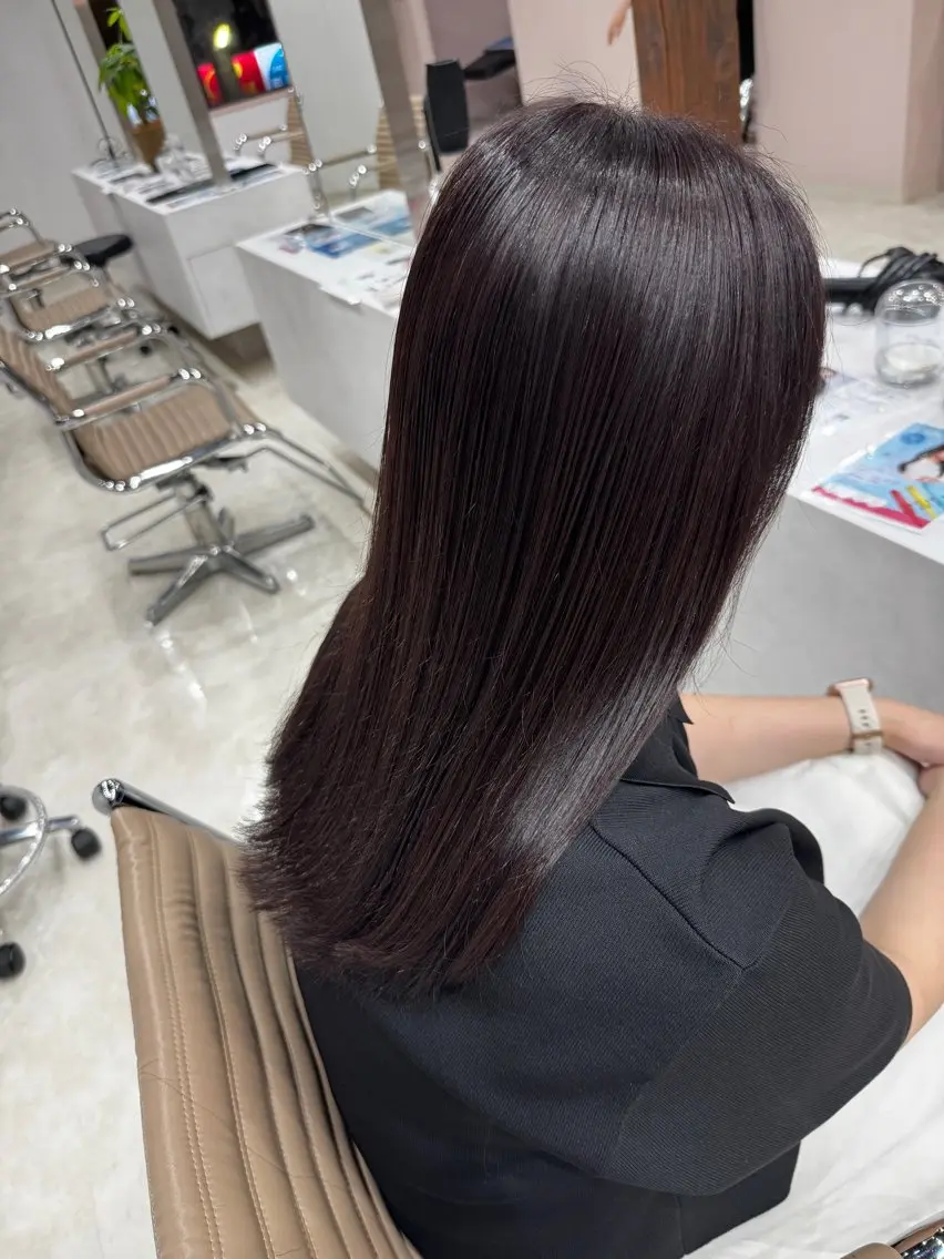 ロング カラー 髪質改善 似合わせカット 縮毛矯正 カット ヘアカラー トリートメント 柔らか美髪矯正 髪質改善　DAITOのヘアスタイル