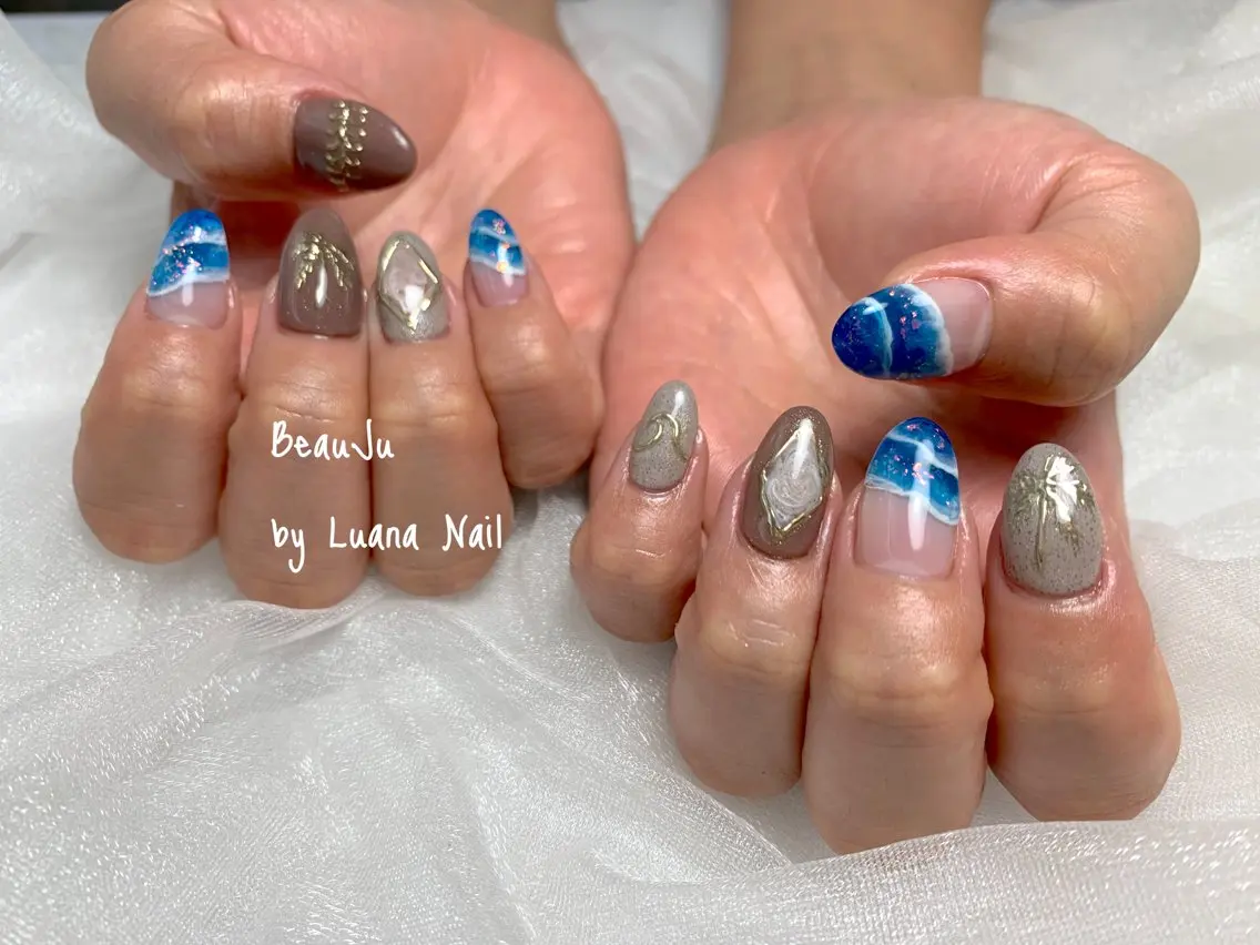 ネイル ミラーネイル ハンドネイル BeauJu by Luana Nailのネイルデザイン