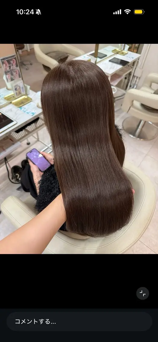 ロング カラー カット ヘアカラー レイヤーカット🍏 オリーブ/ののかのヘアスタイル