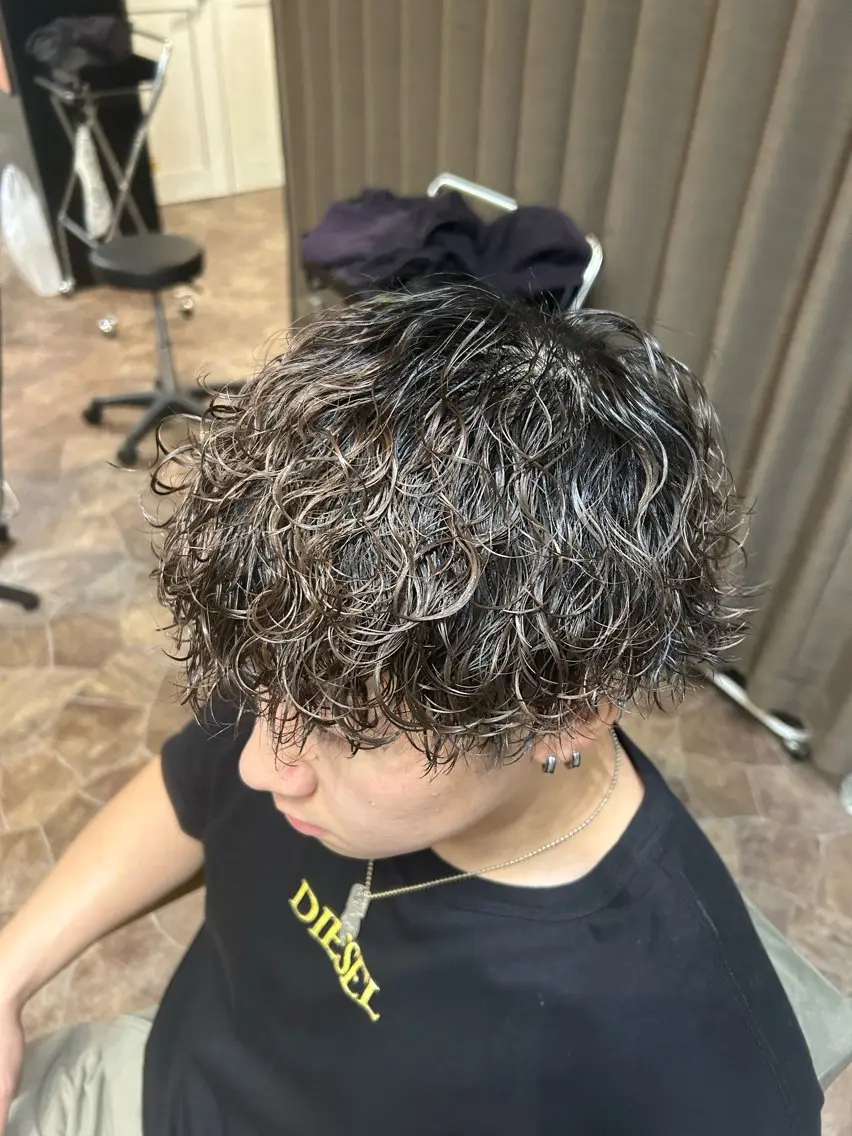 ショート パーマ メンズ カット パーマ HRK1st RYOKIのヘアスタイル