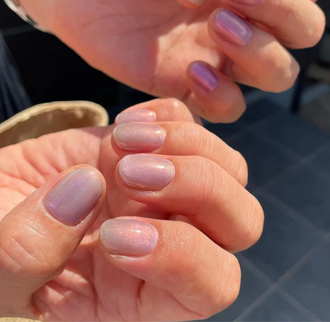 ネイル オーロラネイル マグネットネイル ミラーネイル tamu nail 金町のネイルデザイン
