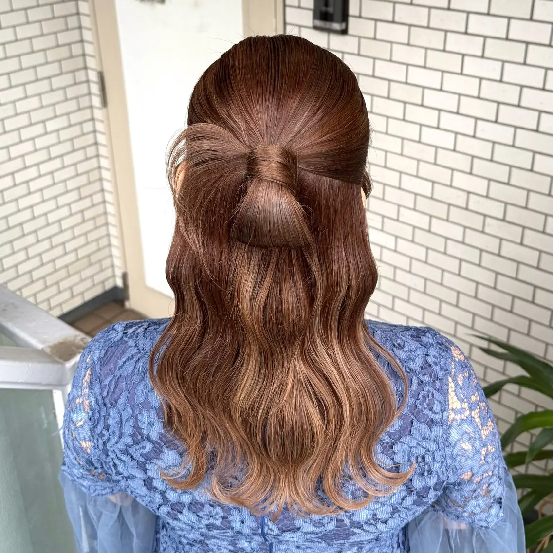 セミロング ヘアアレンジ ハーフアップ 結婚式・ブライダル デート 卒業式のヘアスタイル 褒められヘアメイク /ボブ女子🐶みおのヘアスタイル