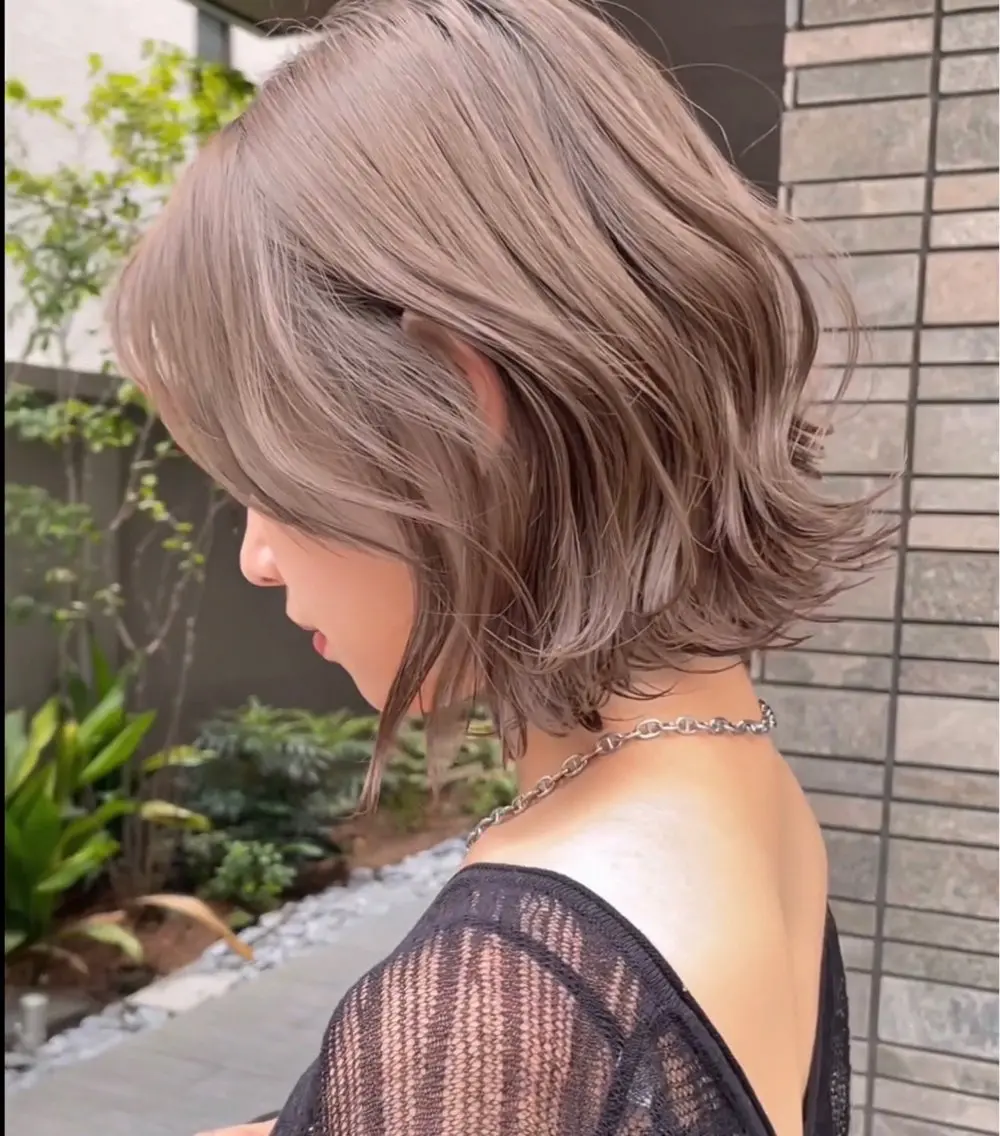 ミディアム カラー パーマ 外国人風ヘア スペシャリスト★高沼のヘアスタイル