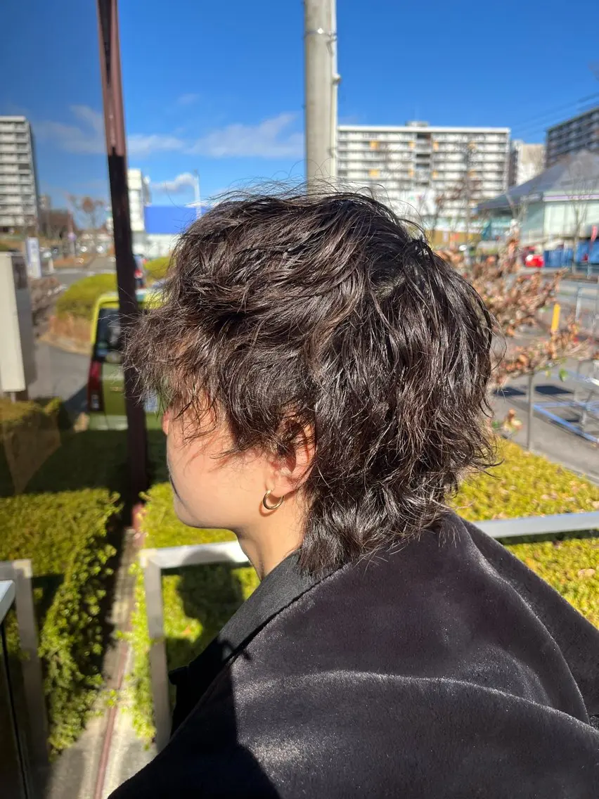 セミロング パーマ メンズ メンズパーマ セミロングパーマ カット パーマ 北川 寛之✨メンズパーマ✨のヘアスタイル