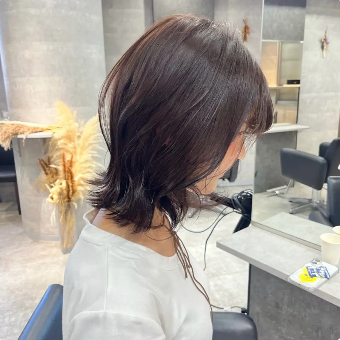 ショート カラー ヘアアレンジ ボブ くびれヘア 顔周りカット 髪質改善 韓国風ヘア 透明感ベージュ/ kotomiのヘアスタイル
