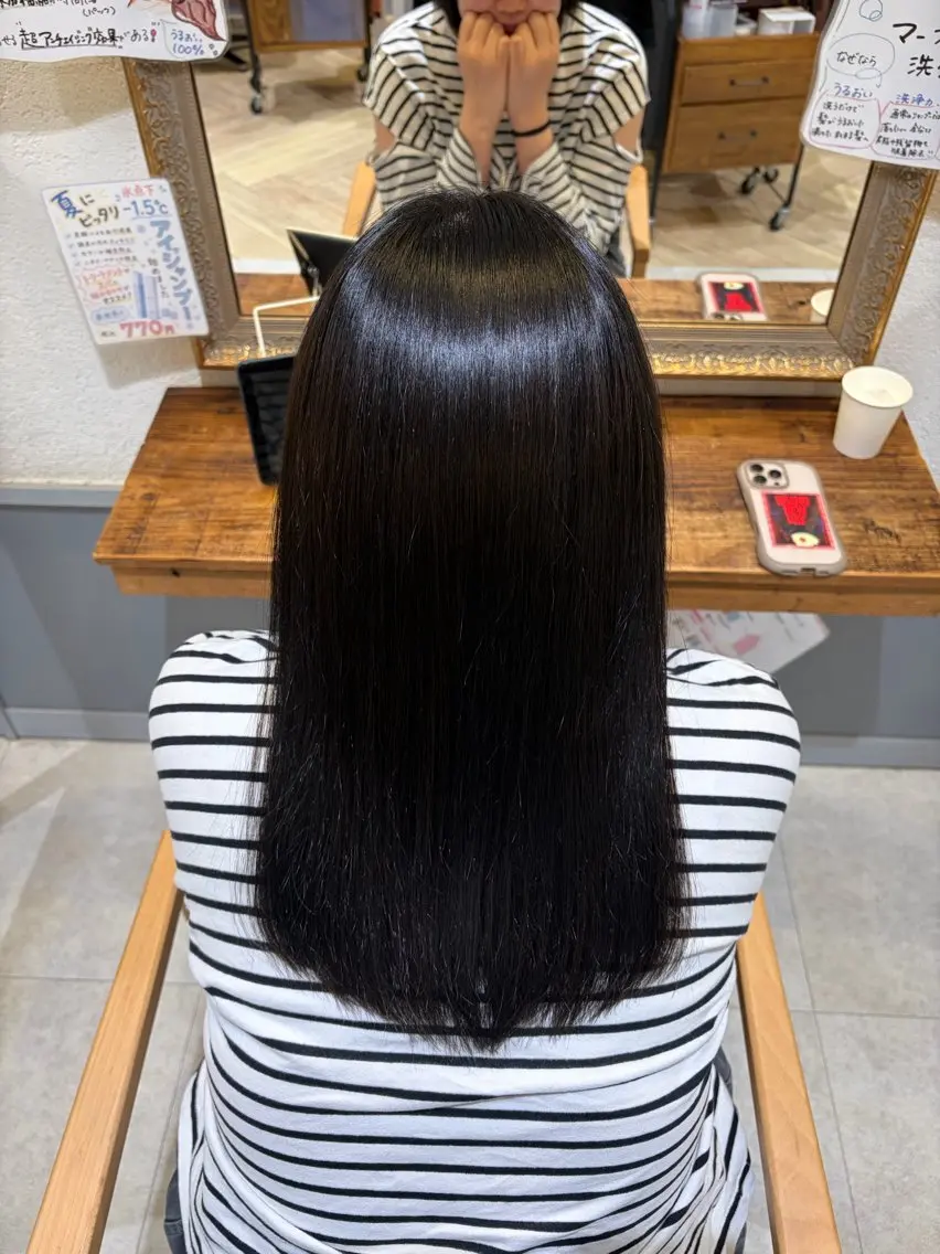 セミロング カット ヘアカラー 🌿津田響香 透明感カラー🌿のヘアスタイル