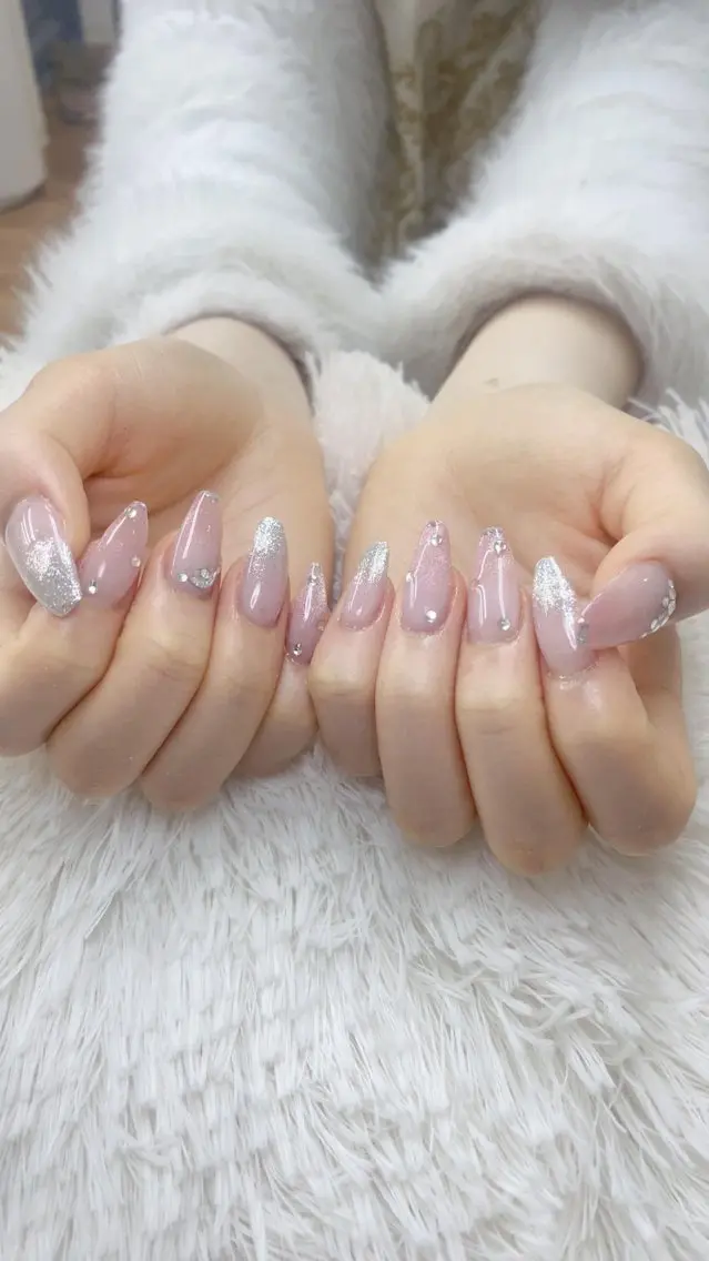 ネイル チークネイル 桜ネイル フレンチネイル ジェルネイル グラデーション ハンドネイル ハンドケア Hara Nail 【持ち込みOK】のネイルデザイン
