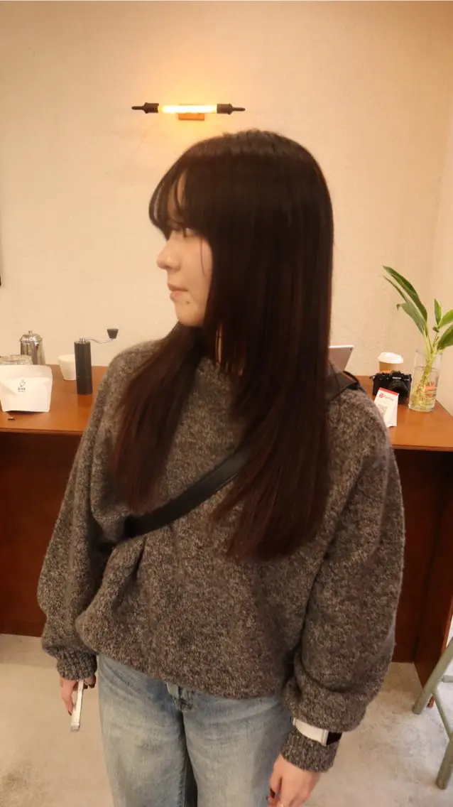 ミディアム カット ヘアカラー トリートメント レイヤー/ボブ/ 透明感カラー/ニワのヘアスタイル
